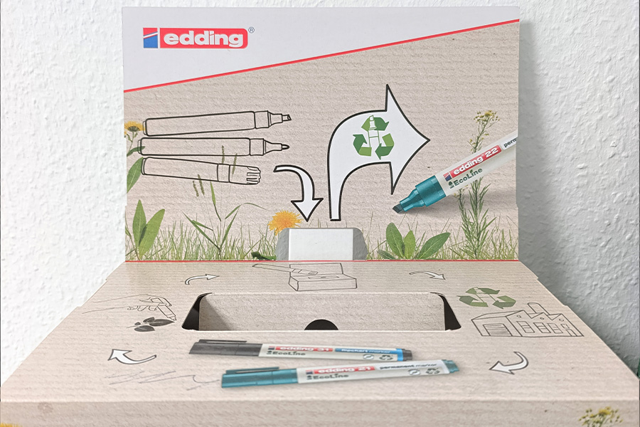 Recyclingbox für Stifte und Marker