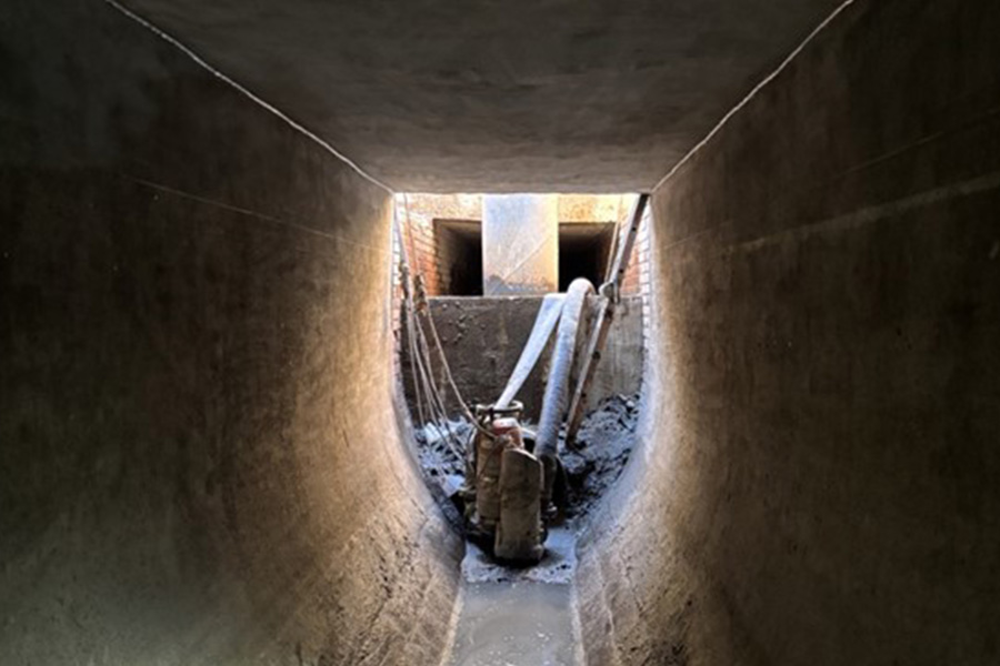 Abbildung der Sanierung des Hauptabwassersammlerabschnitt am Jägerplatz Halle (Saale)