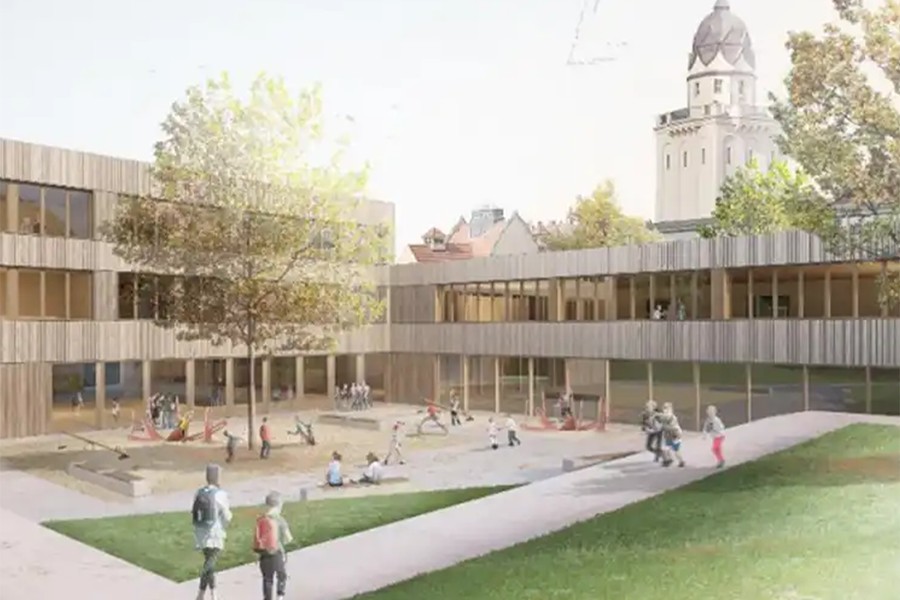 Projektskizze der neuen Grundschule Schimmelstraße